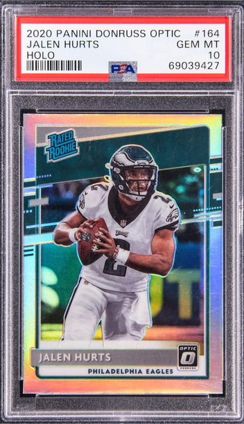 2020 Donruss Optic Holo Jalen Hurts #164 RC PSA 10