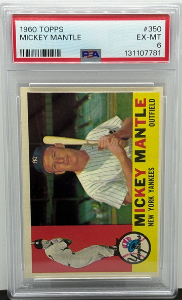 1960 Topps Mickey Mantle PSA 6