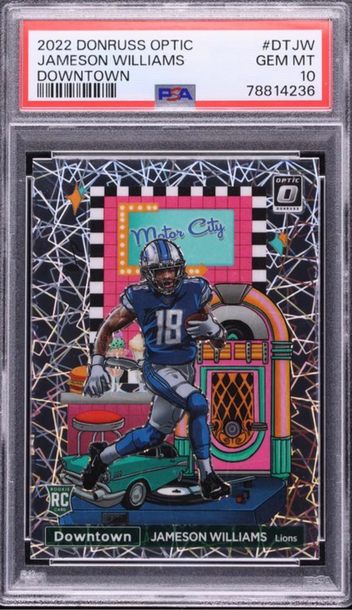 2022 Optic Downtown Jameson Williams PSA 10