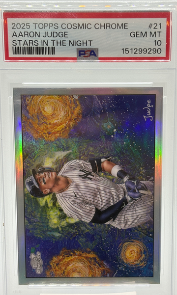 2025 Topps Cosmic Chrome Stars in the Night Aaron Judge PSA 10