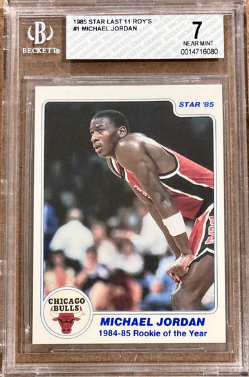 1985 Star Basketball Last 11 ROY #1 Michael Jordan BGS 7