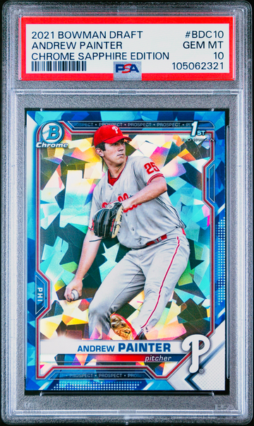 2021 Bowman Draft Sapphire ANDREW PAINTER 1st PSA 10