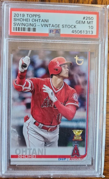 2019 Topps Shohei Ohtani Vintage Stock /99 Rookie Cup PSA 10 POP 4! Swinging GEM MINT #250