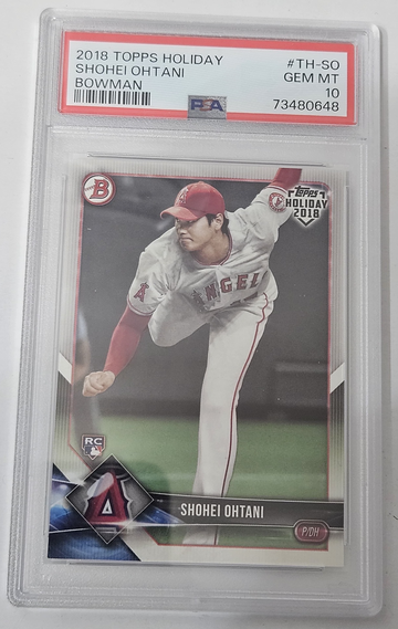 2018 Topps Holiday Shohei Ohtani RC Bowman PSA 10 Rookie Low POP