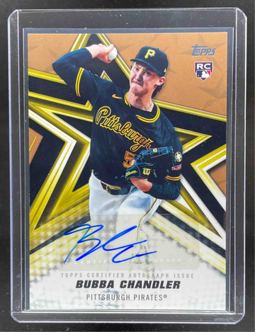 Topps 2026 Bubba Chandler Gold 50/50 Auto RC #BSA-BCH Series 1 Pirates Bookend!