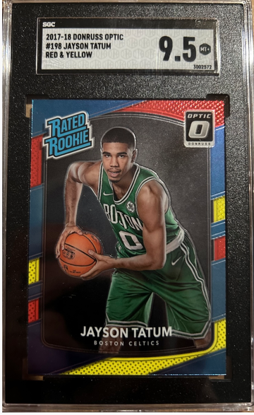 2017-18 Donruss Optic #198 Jayson Tatum Red Yellow