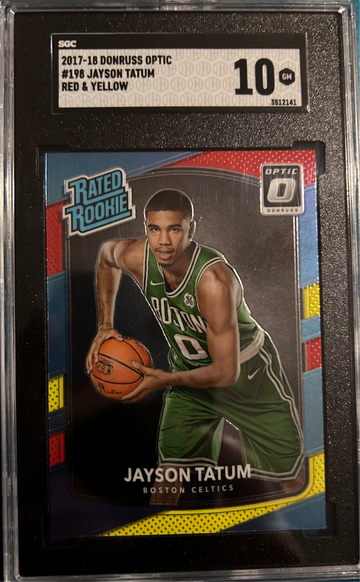 2017-18 Donruss Optic #198 Jayson Tatum Red Yellow