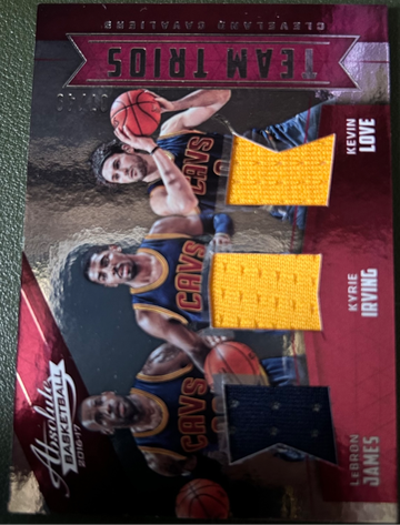 2016-17 Panini Absolute - Team Trios Materials #2 - Kevin Love, Kyrie Irving, LeBron James /49