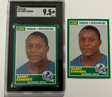 BARRY SANDERS 1989 Score 257 RC 9.5  BARRY SANDERS 1989 Score 257 RC