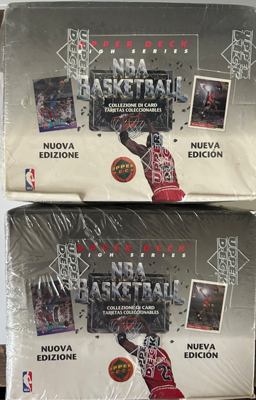 2 1992-93 Upper Deck UD High Series Italian Basketball Factory Sealed Box JORDAN?