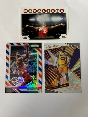 Lebron James Lot 2008 Topps “Chalk”, Prizm, Revolution