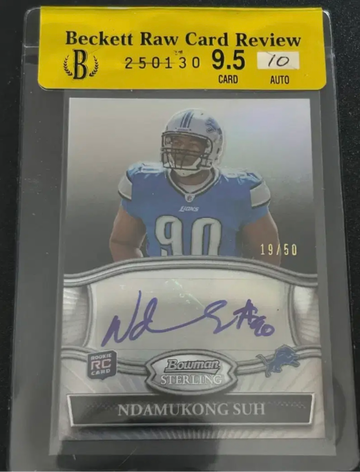 2010 Topps Bowman Sterling Ndamukong Suh Refractor Auto #BSANS /50