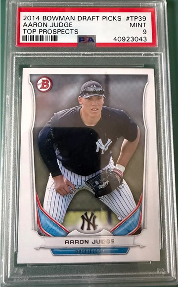 Aaron Judge Rookie Card 2014 Bowman Draft Picks #TP39 PSA 9