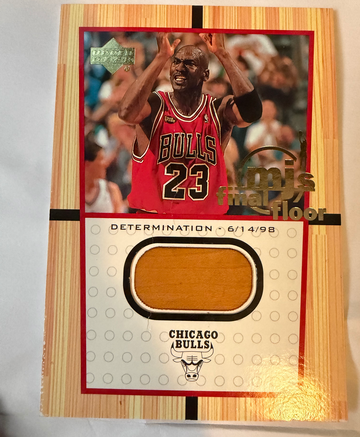 Jumbo 1999-00 Upper Deck Michael Jordan MJ's Final Floor Relic #FF3 See Back