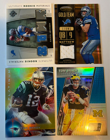 NFL Lot Brady Johnson Stafford Patch Gold 