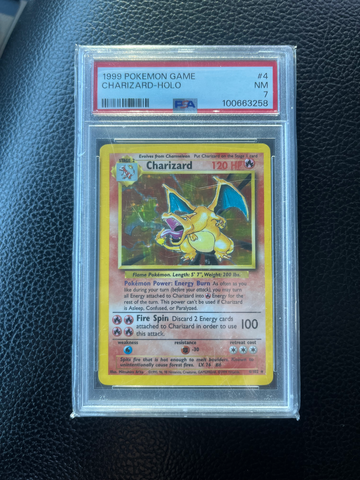 1999 Pokemon Charizard Base Holo PSA 7
