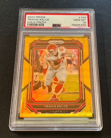 2022 Panini Prizm Travis Kelce Gold Prizm /10 PSA 10