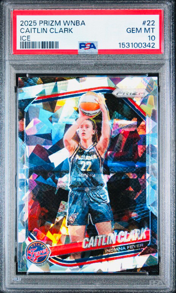 2025 Panini Prizm WNBA Ice Caitlin Clark 22 PSA 10