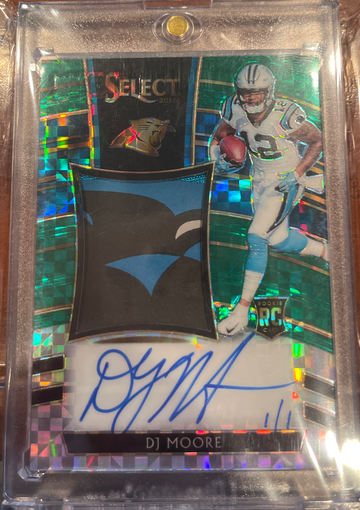 DJ Moore select green 1/1 RPA logo patch