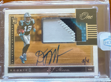 DJ Moore Panini one 3/4 on card auto rookie