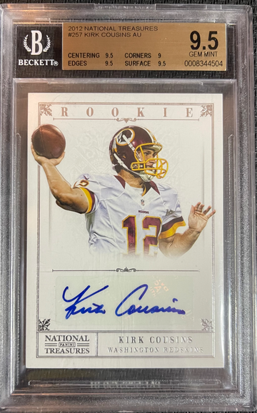 2012 NATIONAL TREASURES KIRK COUSINS Rookie 