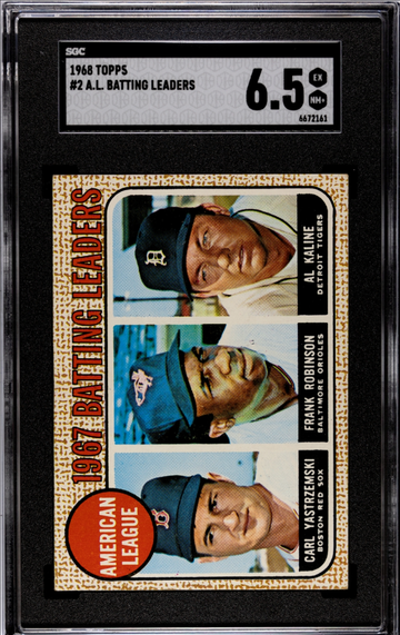 1968 Topps AL Batting Leaders SGC 6.5