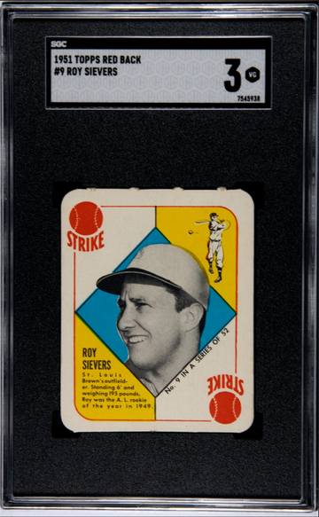 1951 Topps Red Back Roy Sievers