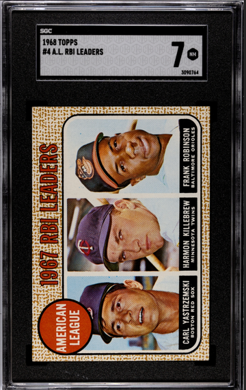 1968 Topps AL RBI Leaders SGC 7