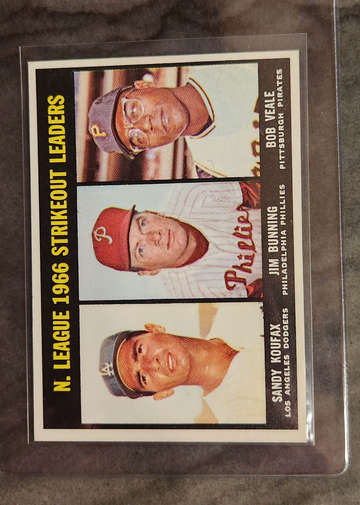1966 Topps #238 Koufax/Bunning/Veale SL