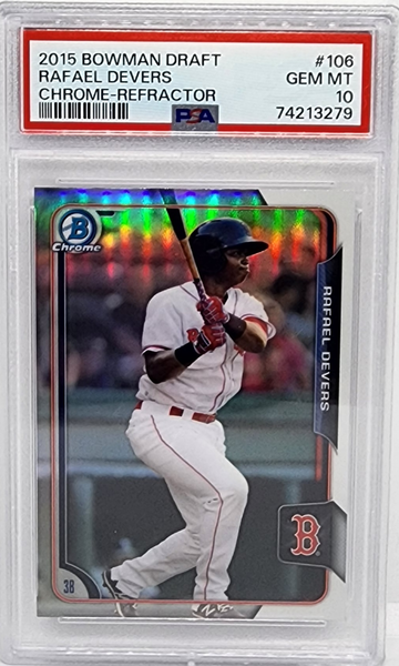 2015 Bowman Draft Rafael Devers Chrome Refractor PSA 10