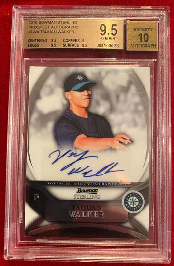 2010 Bowman Sterling Prospect Taijuan Walker ROOKIE RC AUTO #TWA BGS 9.5/10