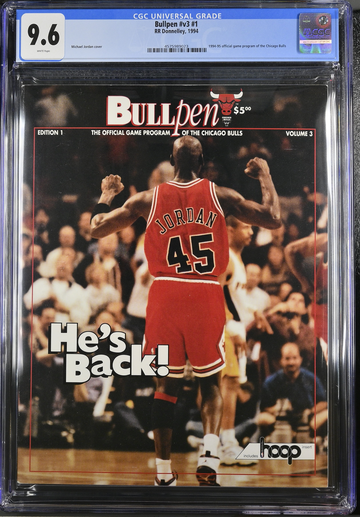Bullpen Program #v3 #1 Michael Jordan, 1994 CGC 9.6 Top Pop Rare