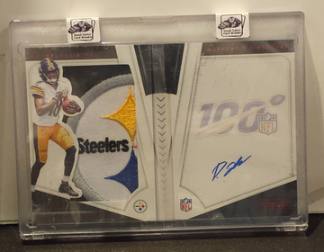 2019 Panini Playbook Diontae Johnson Steelers Logo Booklet RPA #/10