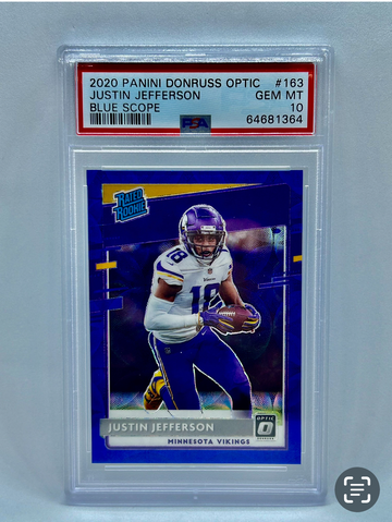 Justin Jefferson RC Blue Scope PSA 10