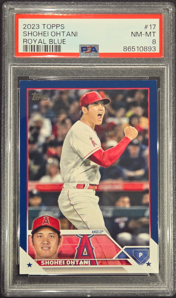 2023 Topps Shohei Ohtani Royal Blue PSA 8