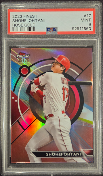 2023 Finest Shohei Ohtani Rose Gold PSA 9 36/75
