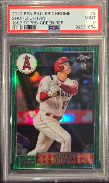 2022 Ben Baller Chrome Shohei Ohtani 1987 Topps-Green Ref. PSA 9 - #/99