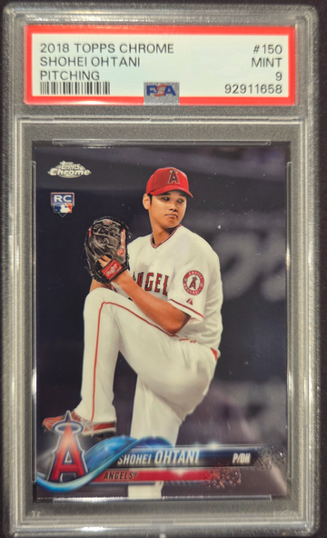 2018 Topps Chrome Shohei Ohtani Pitching PSA 9