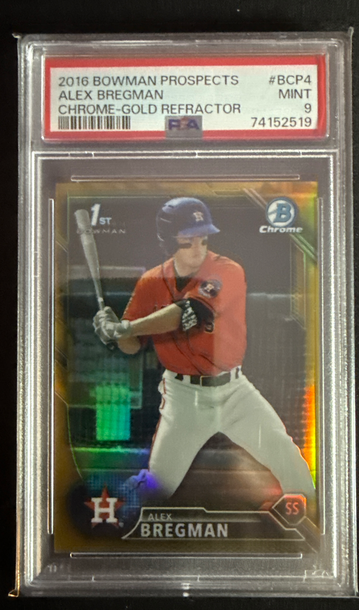 2016 Bowman Prospects Alex Bregman Chrome Gold Refractor
