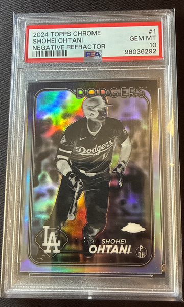 2024 Topps Chrome Shohei Ohtani Negative Refractor PSA 10