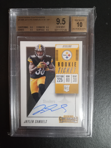 2018 Panini contenders rookie ticket Jaylen Samuels RC BGS 9.5/10