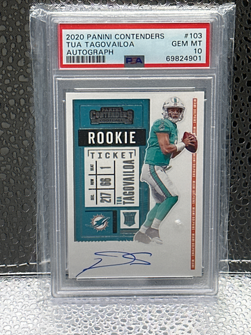 2020 Panini contenders Tua Tagovailoa autograph PSA 10