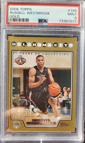 2008-09 Topps #199 Russell Westbrook Gold /2008 RC PSA 9 Low Pop
