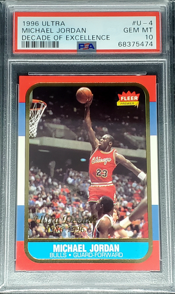 1996 Fleer Ultra Michael Jordan Decade of Excellence PSA 10