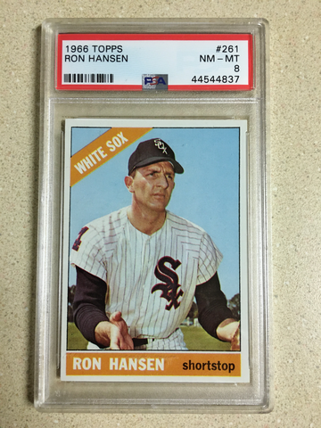 1966 Topps #261 Ron Hansen PSA 8 NM-MT WHITE SOX