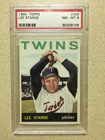 1964 Topps #555 Lee Stange PSA 8 NM-MT TWINS 