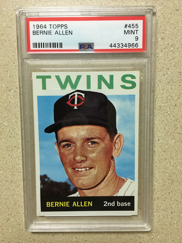1964 Topps #455 Bernie Allen PSA 9 MINT TWINS 