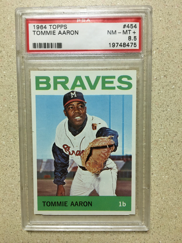 1964 Topps #454 Tommie Aaron PSA 8 . 5 NM-MT+ BRAVES 9