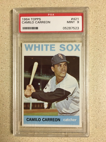 1964 Topps #421 Camilo Carreon PSA 9 MINT WHITE SOX 