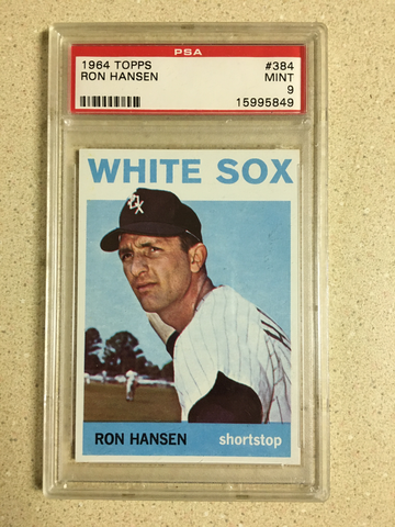 1964 Topps #384 Ron Hansen PSA 9 MINT WHITE SOX 